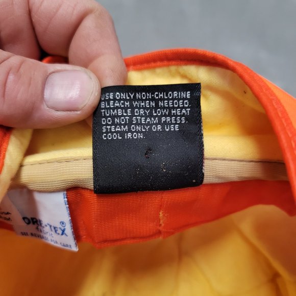 Vintage Columbia Ear Flap Hunting Hat Cap Gore-Tex Tinsulate Orange Made in USA - Picture 11 of 12